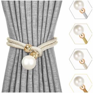 Pack De 02 Sujetadores - Abrazaderas Magneticas Para Cortinas Md07