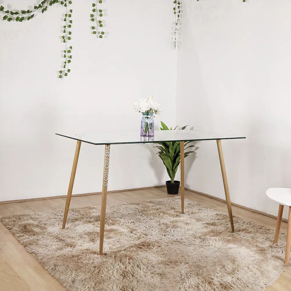 Comedor Rubi Vidrio 120x80cm + 4 Sillas Eames image number 1.0