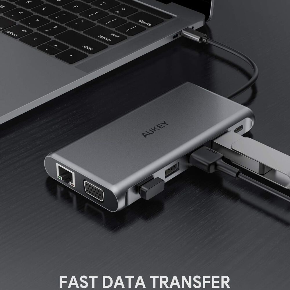 Aukey Hub 12 En 1 Usb-c Gris - Cb-c78 image number 3.0