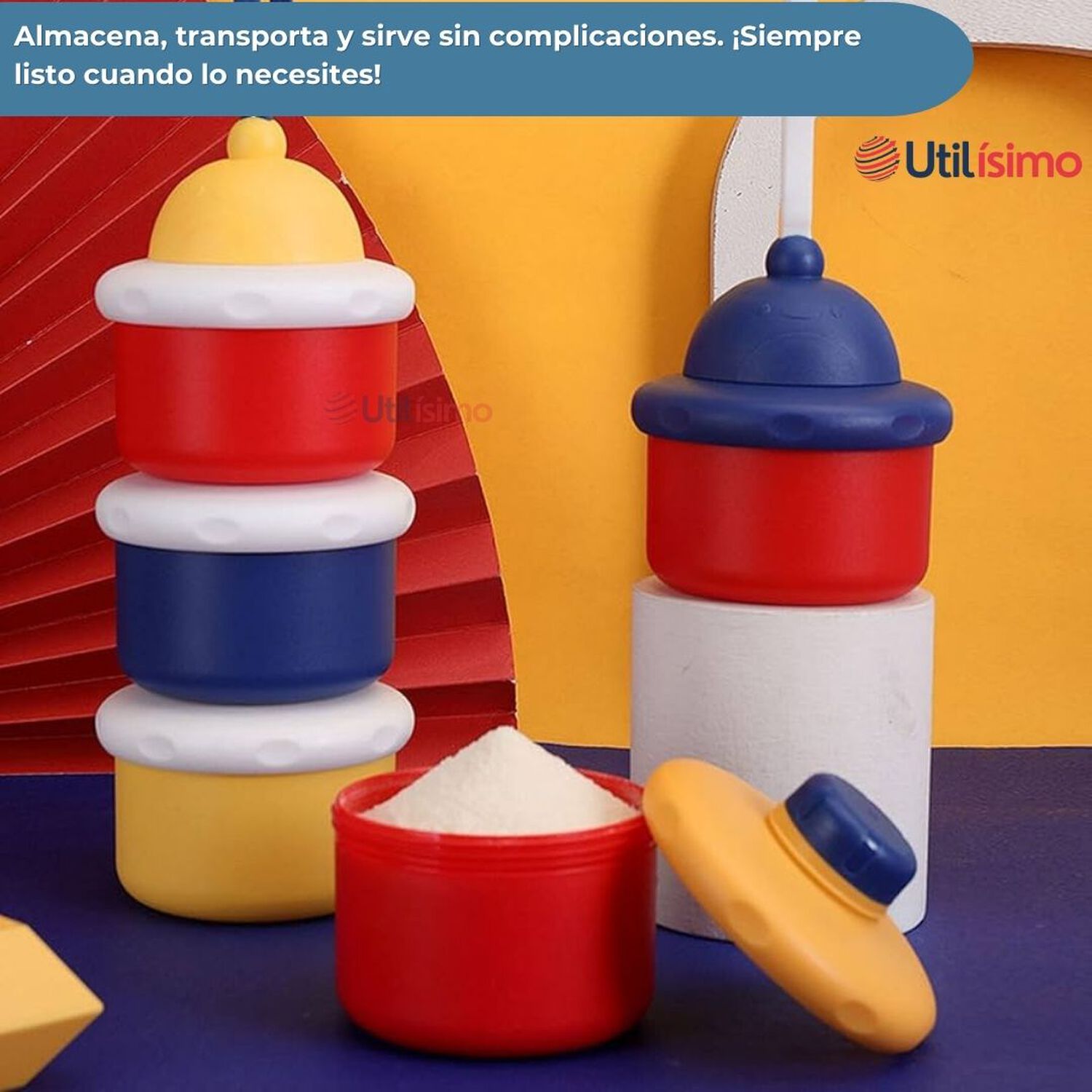 Dispensador De Alimentos Port&aacute;til Para Beb&eacute;s Multicapa Libre De Bpa image number 4.0