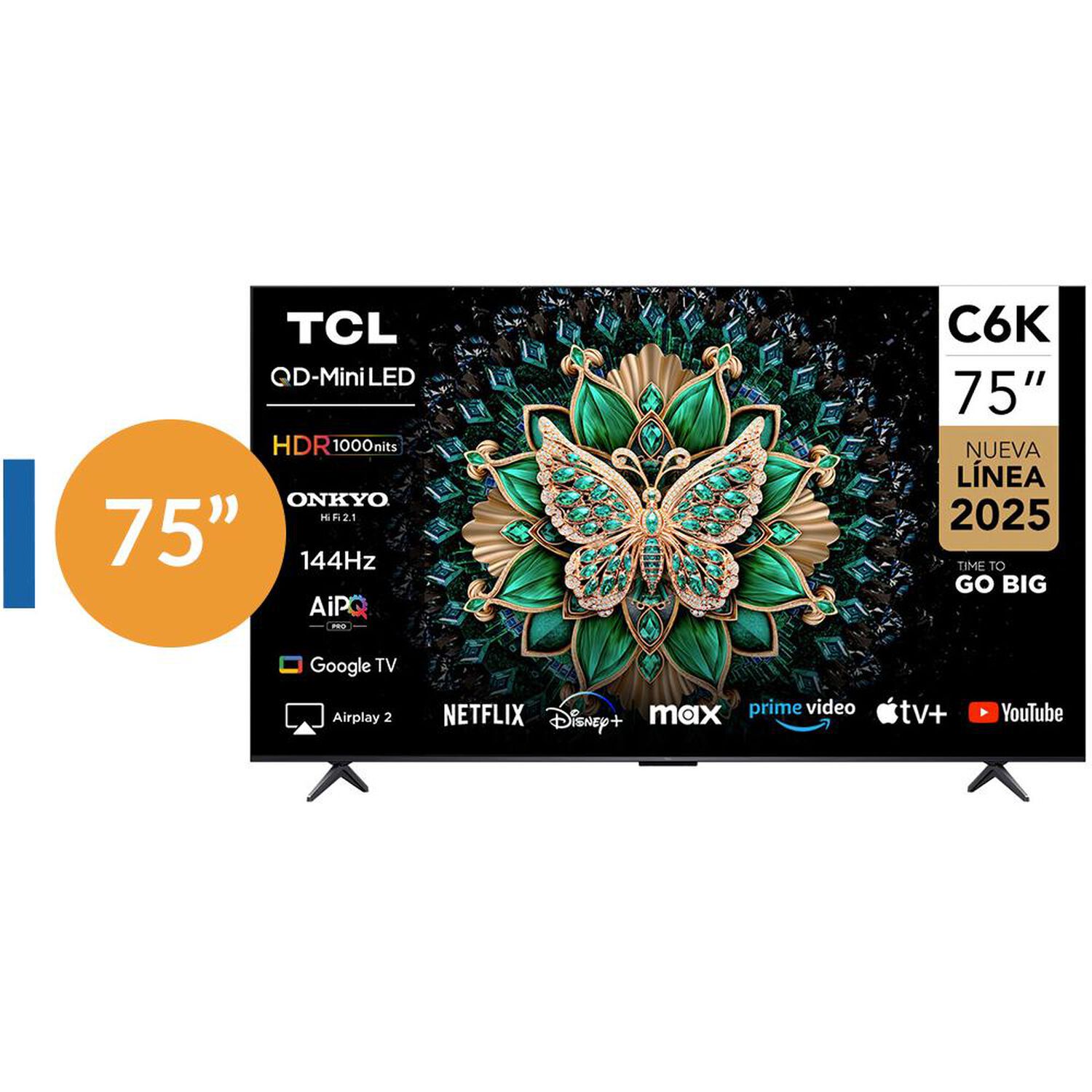 Miniled 75" TCL C6K / Ultra HD / Smart TV image number 0.0
