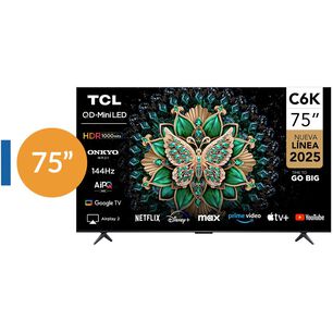 Miniled 75" TCL C6K / Ultra HD / Smart TV