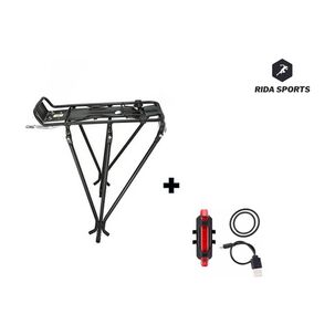 Parrilla Bicicleta Aluminio 29 Disco + Luz Trasera