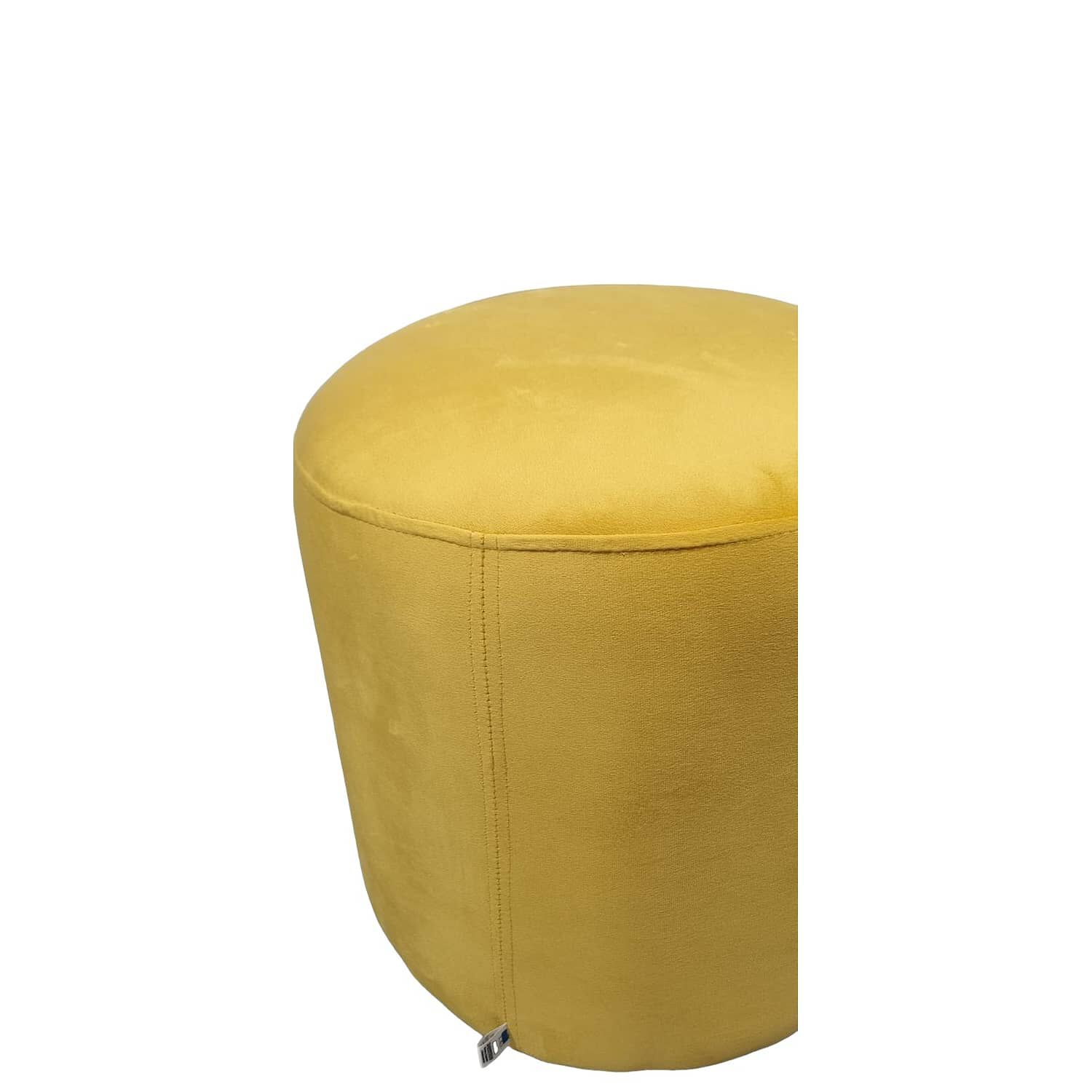 Pouf Redondo Felpa Ocre image number 3.0