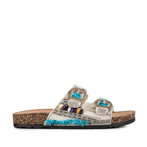 Sandalia Casual Moda Clasico Mujer Con Pedrería Weide Lt137