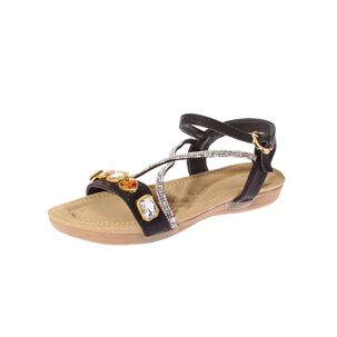 Sandalia Joyas Negro V&iacute;a Franca Art. 32110c31117black
