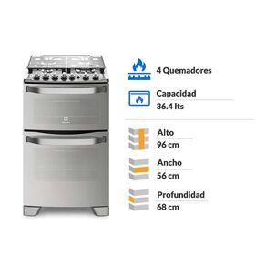 Cocina A Gas Electrolux 56dxa 4 Quemadores
