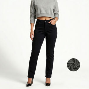 Jeans Pantalon Recto Forro Polar Mujer