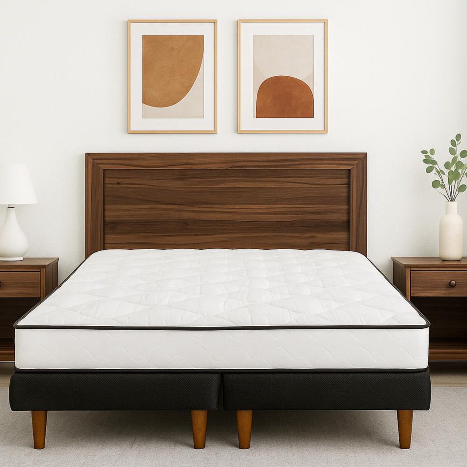 Cama Europea Flex New Simple / 2 Plazas / Base Dividida + Almohadas + Cubrecolch&oacute;n image number 4.0