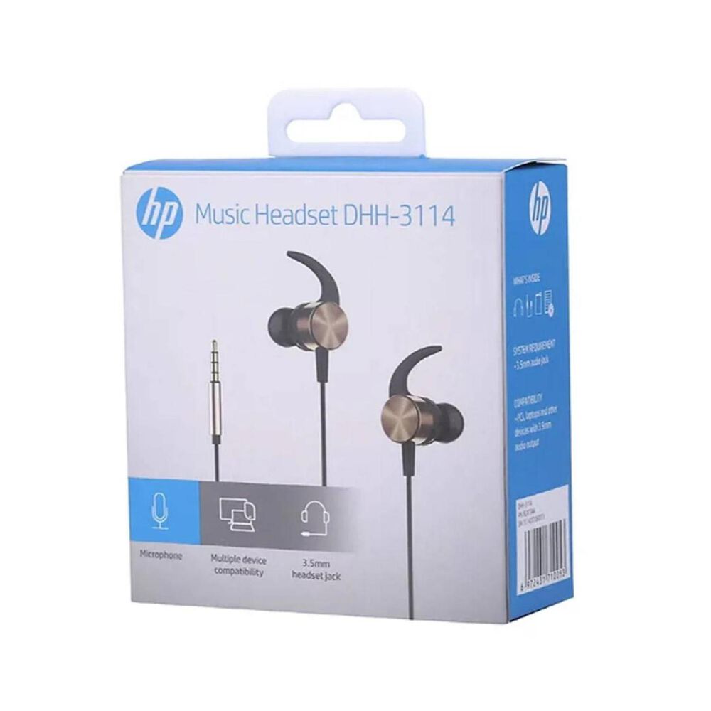 Audifonos Alambricos Inear Jack 3.5mm Gold Dhh-3114 image number 2.0