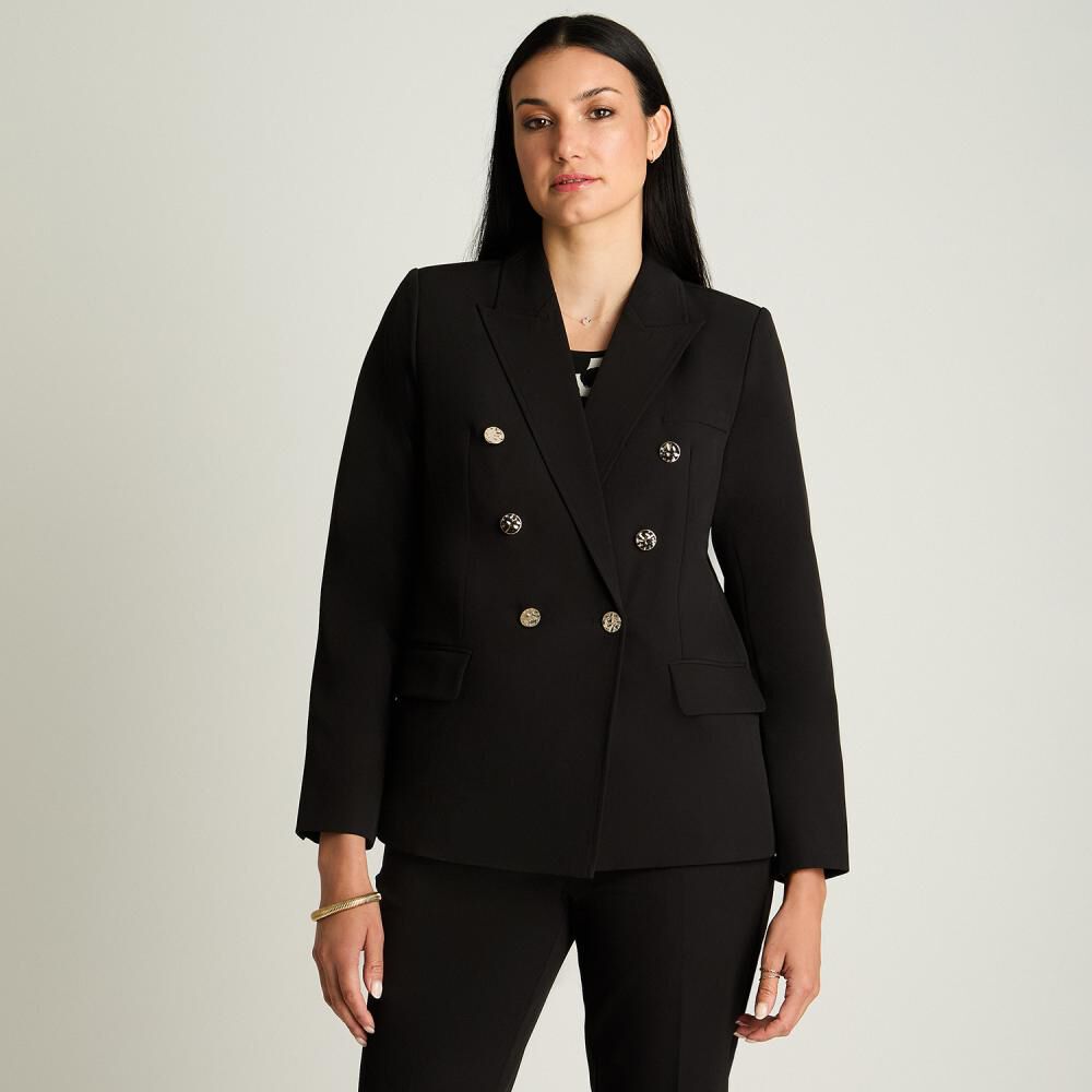 Blazer Cruzado Con Botones Cuello Solapa Mujer Lorenzo Di Pontti image number 0.0