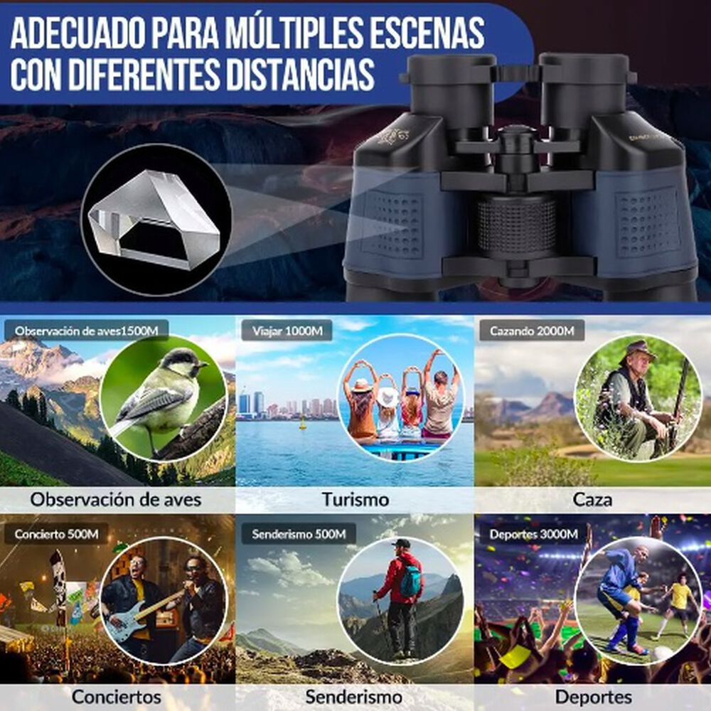 Binoculares Telesc&oacute;picos Hd Profesionale De Alta 80x80 3000m image number 3.0