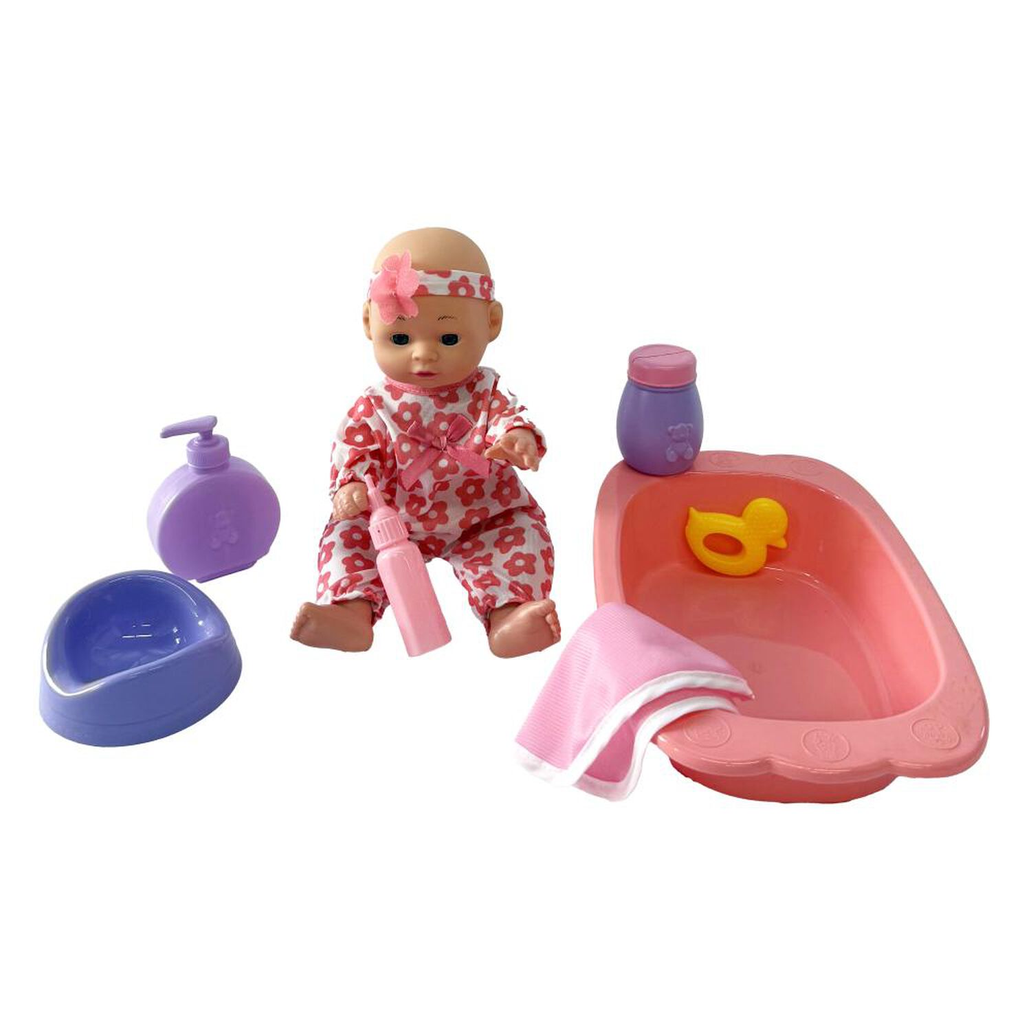 Mu&ntilde;eca Baby Doll Bostecitos Abc Con Ba&ntilde;era Y Acc 13" image number 3.0