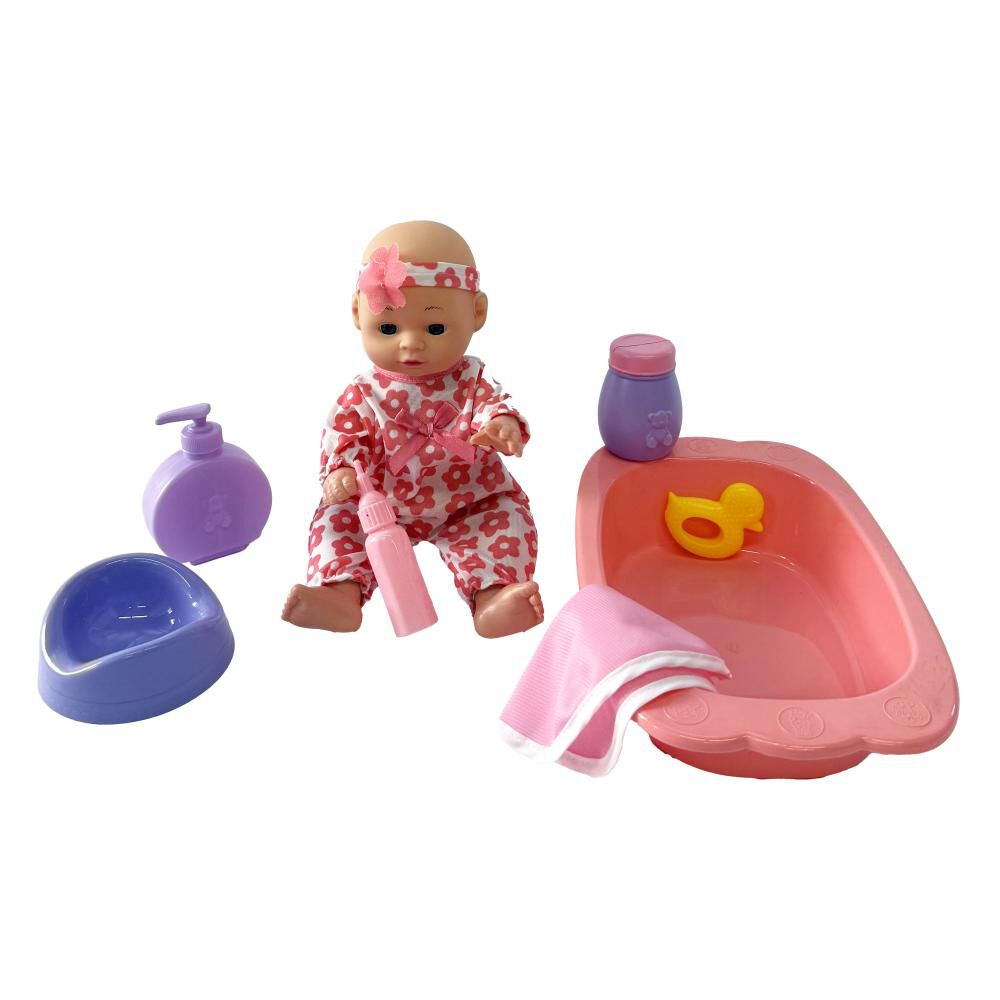 Muñeca Baby Doll Bostecitos Abc Con Bañera Y Acc 13" image number 3.0