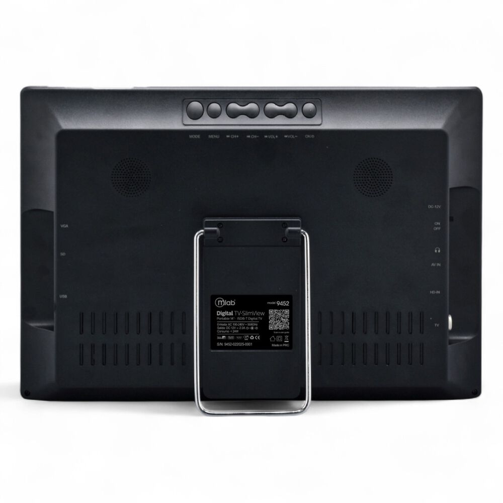 Tv Port&aacute;til Fhd Recargable Se&ntilde;al Digital Isdb-t 14" Slim Bk image number 5.0