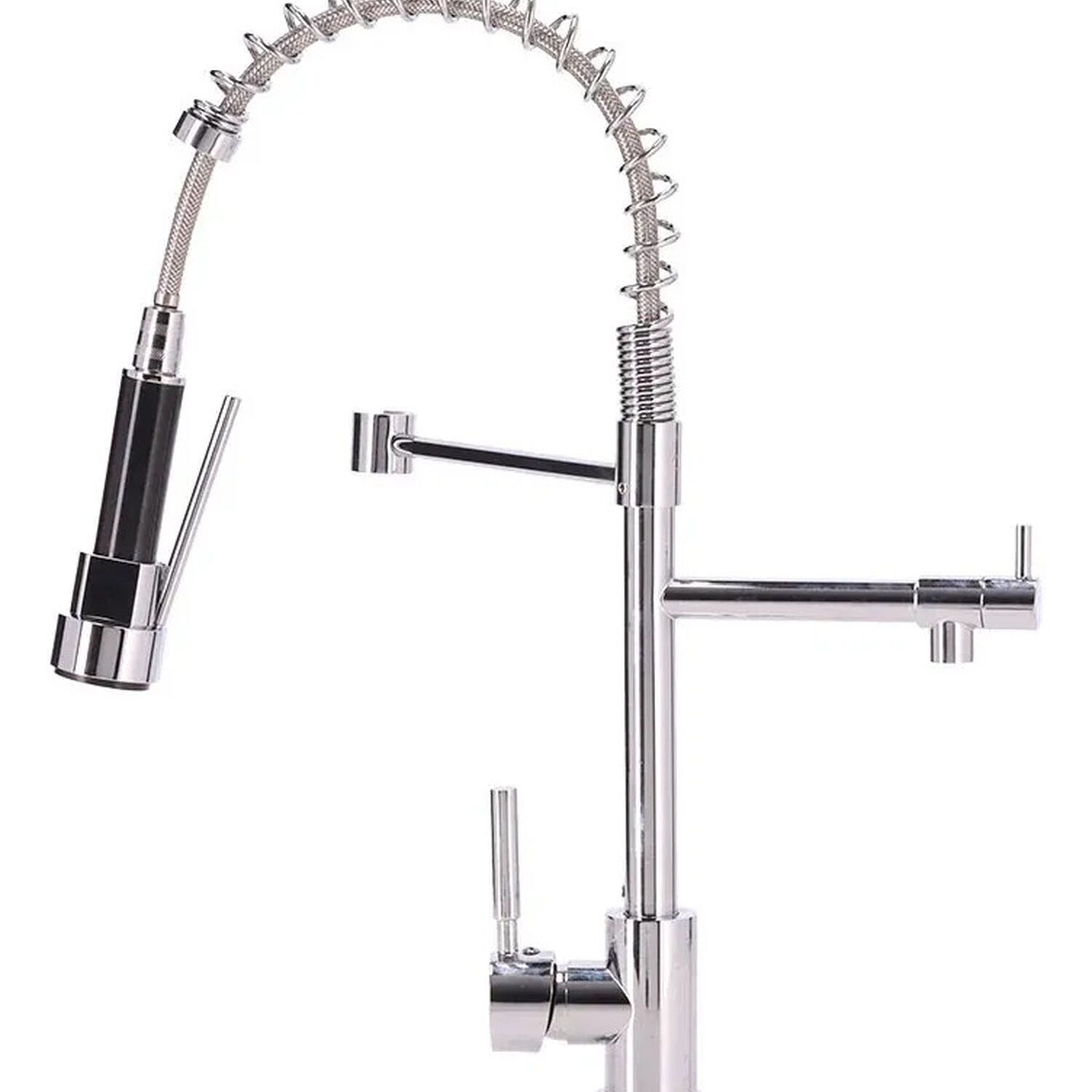 Monomando Llave Grifo Lavaplatos Extra&iacute;ble Modelo Bangor Marca Pmb Cromado Giro 360 image number 5.0