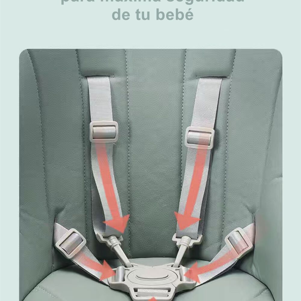 Silla De Comer Reclinable Y Plegable Crema Lubabycas image number 6.0