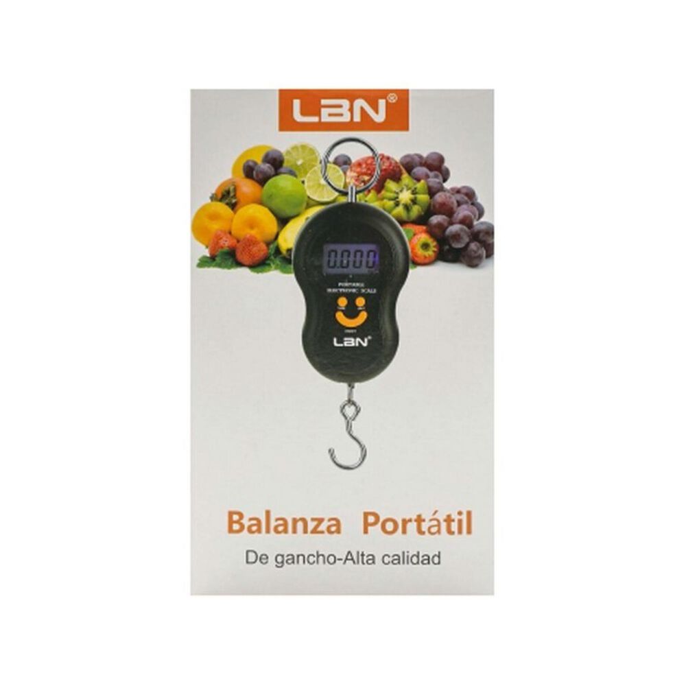 Balanza Peso Portatil De Gancho 50kg Negro Lbs100 Lbn image number 3.0