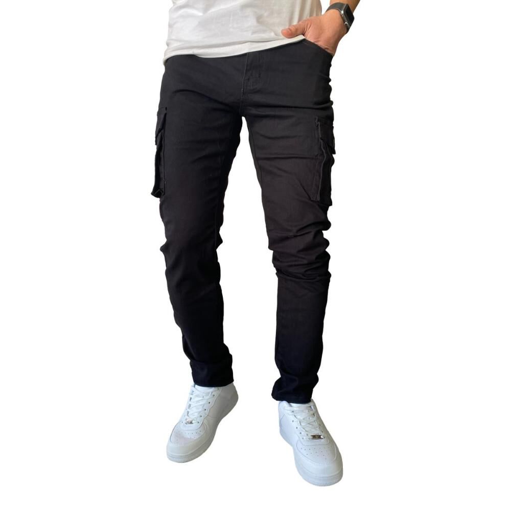 Pantalón Cargo Slim Fit Mosaico Tela Elasticada image number 6.0