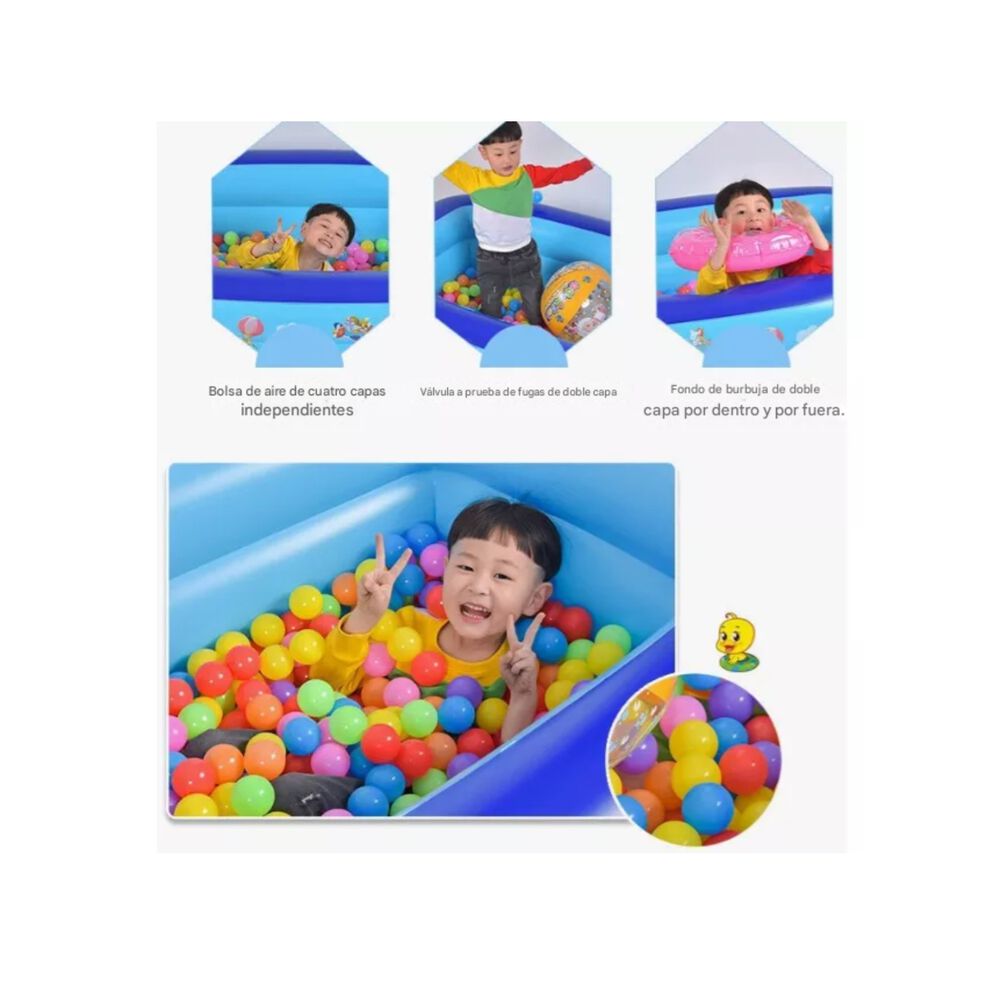 Piscina Inflable Verano 1,8m 180x130x55cm Diversion Juego image number 8.0