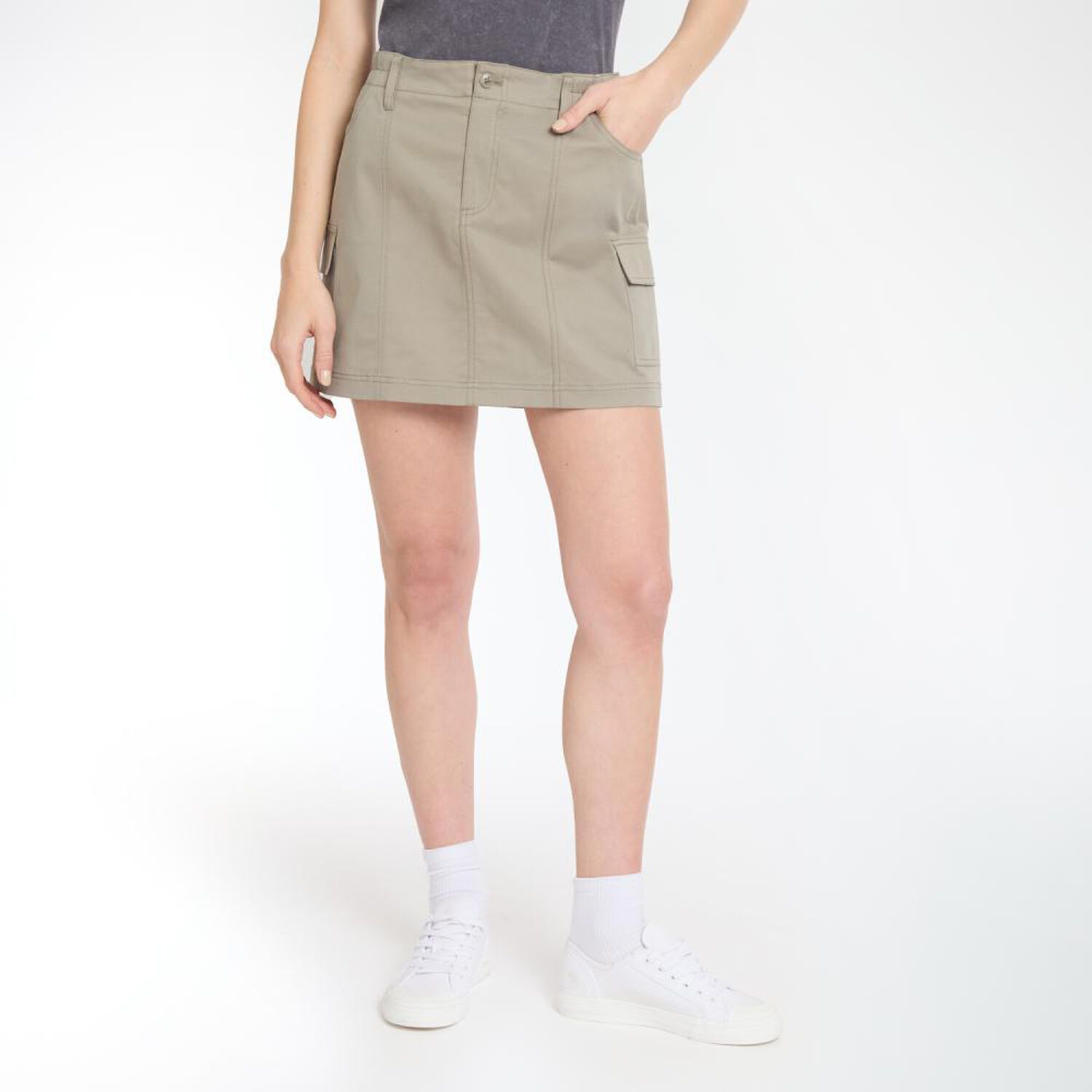 Falda Denim Tiro Medio Cargo Mujer Ocean Pacific image number 0.0