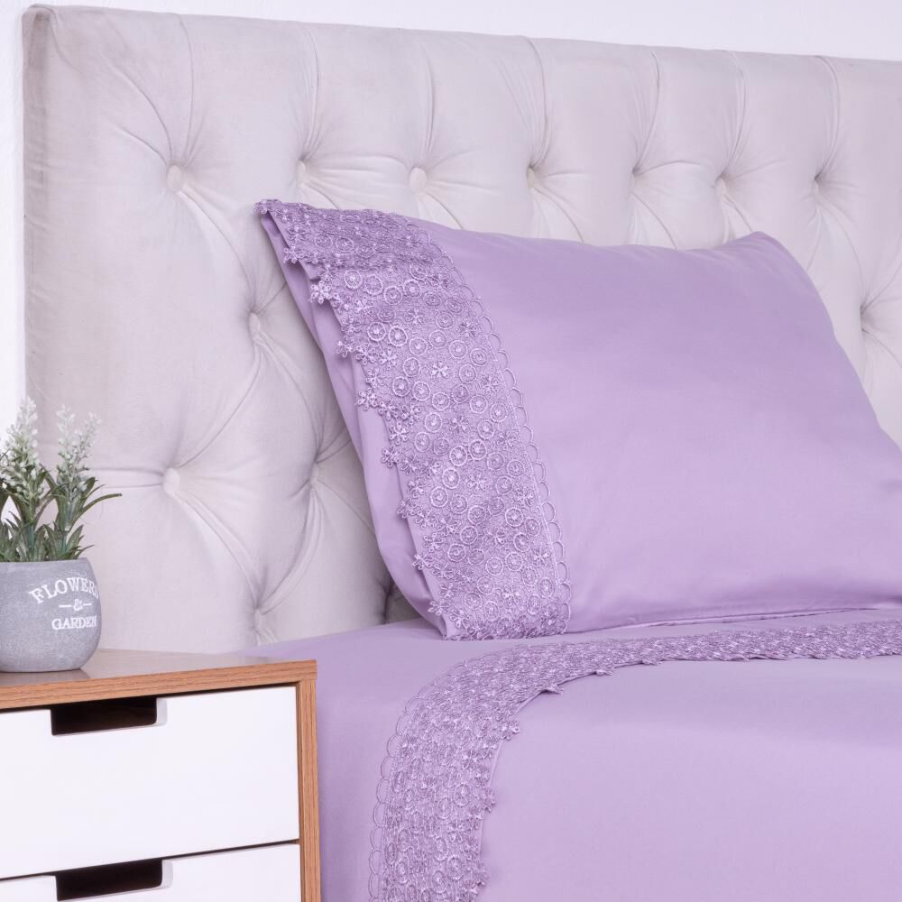 Juego De Sábanas Belle Noite Macrame / 1.5 Plazas image number 1.0