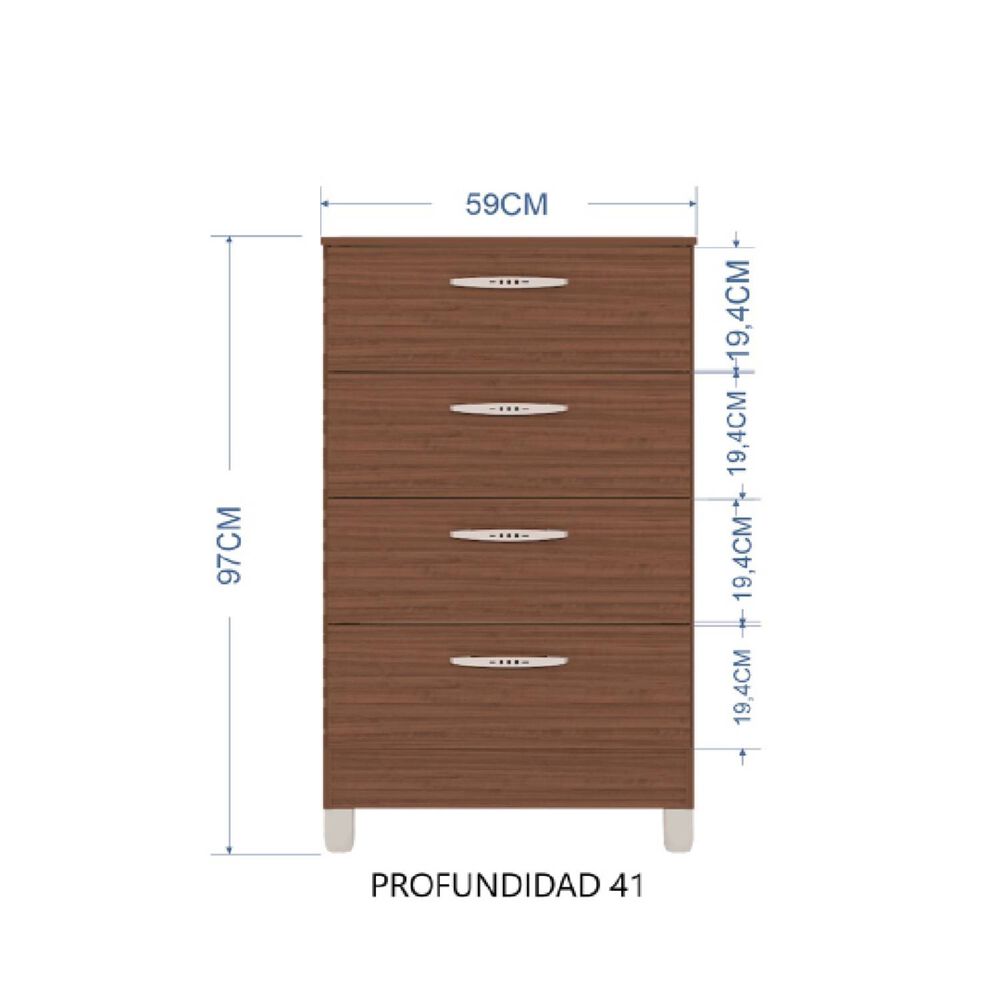 Comoda 4 Cajones Cartagena image number 2.0