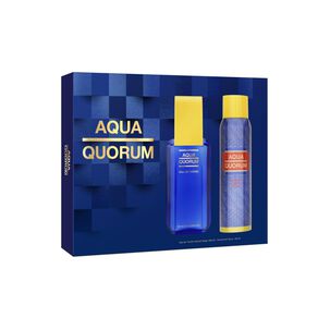 Set De Perfumería Hombre Aqua Quorum / 100 Ml / Eau De Toilette + Desoderante 150 Ml
