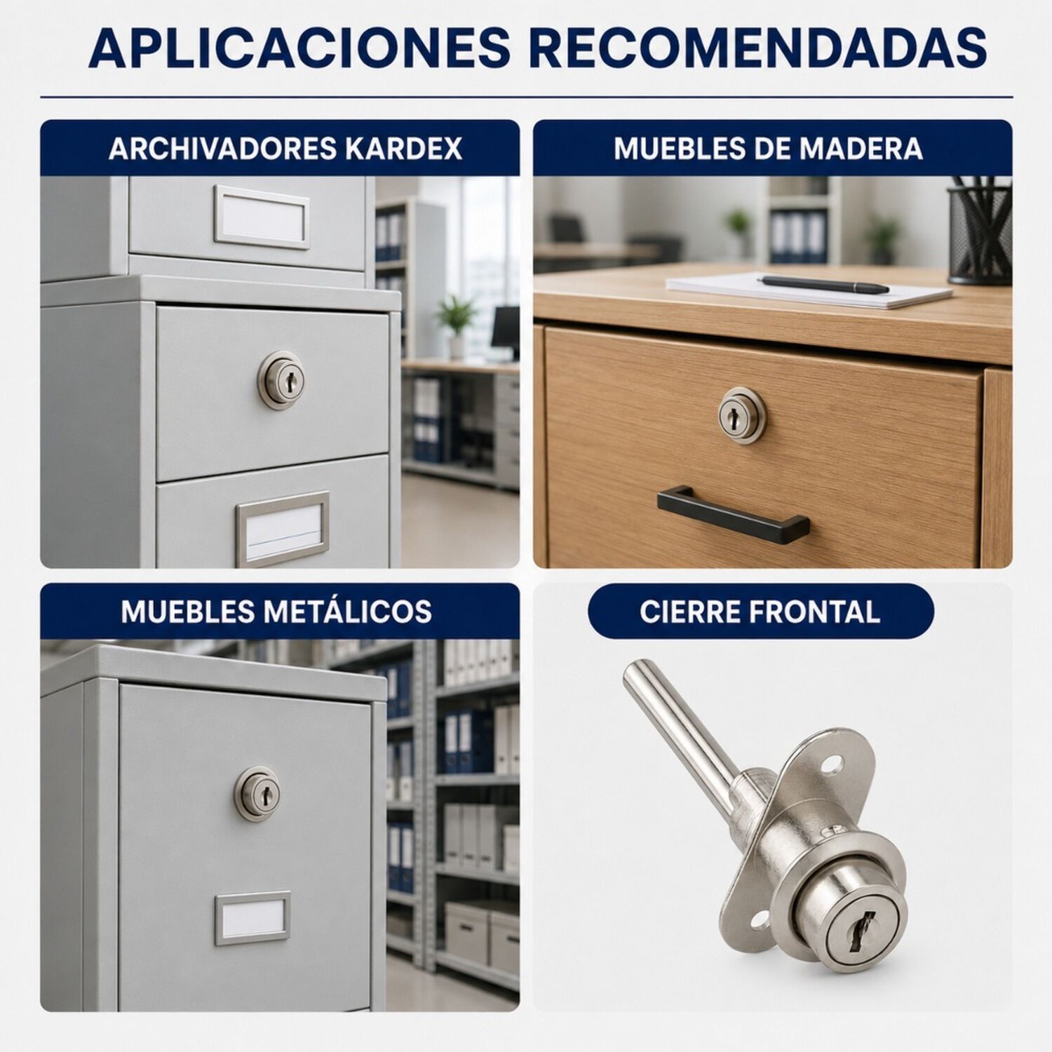 Cerradura Mueble Kardex Frontal Niquel D88-b120 Poli Chile image number 6.0