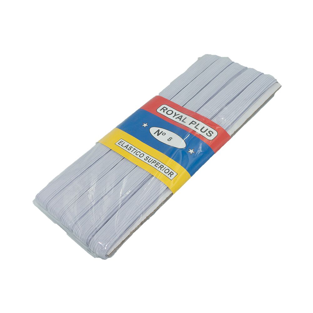 El&aacute;stico Blanco N&deg;8 (14mm) De Ancho, Pieza De 10 Mts image number 0.0