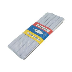 El&aacute;stico Blanco N&deg;8 (14mm) De Ancho, Pieza De 10 Mts