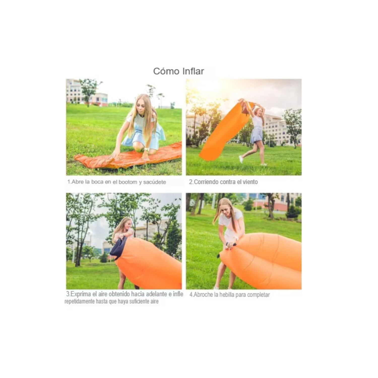 Sof&aacute; Sill&oacute;n Inflable Tumbona Coj&iacute;n Banano Camping Aire Playa image number 4.0