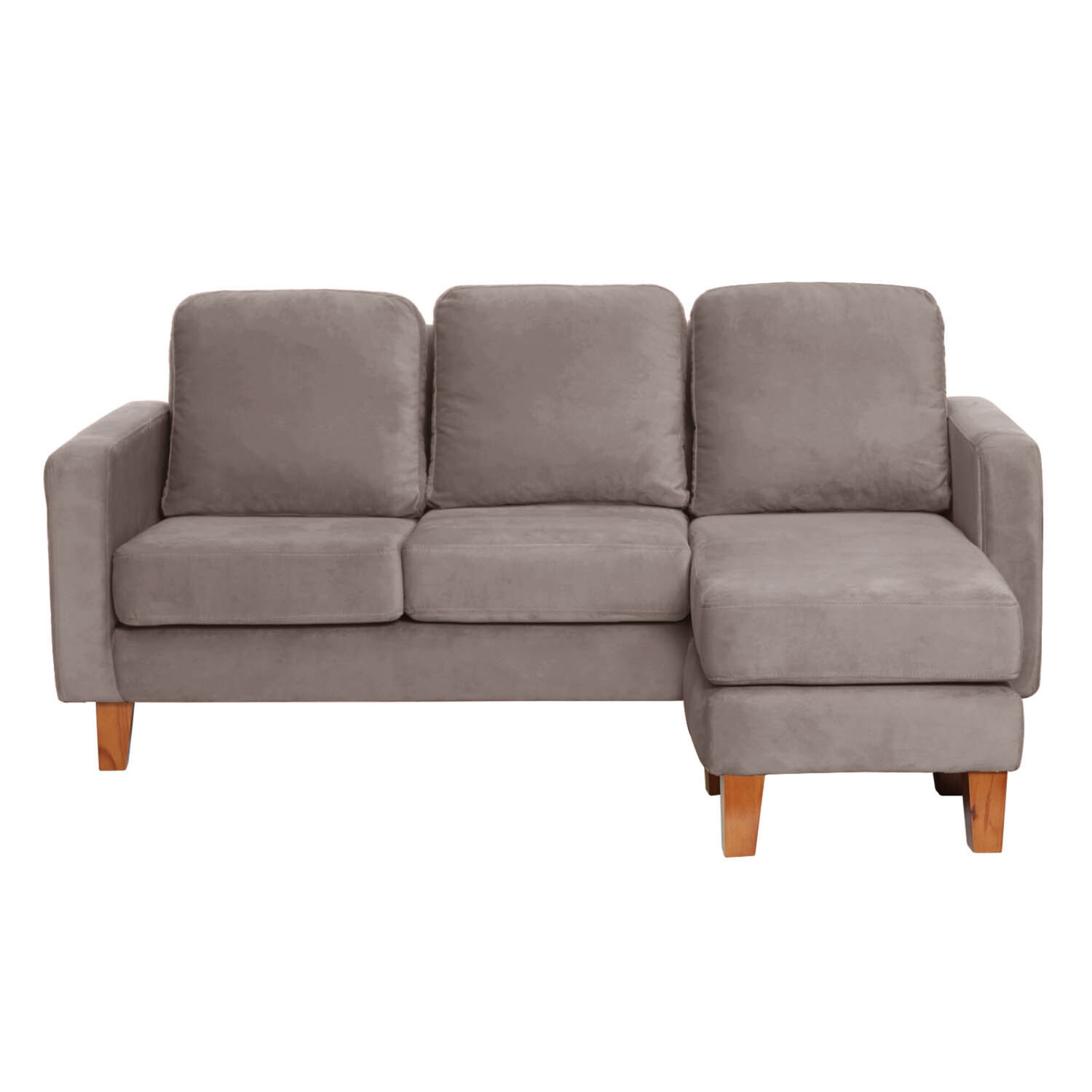 Seccional Venecia Intercambiable Tela Velvet Gris image number 1.0