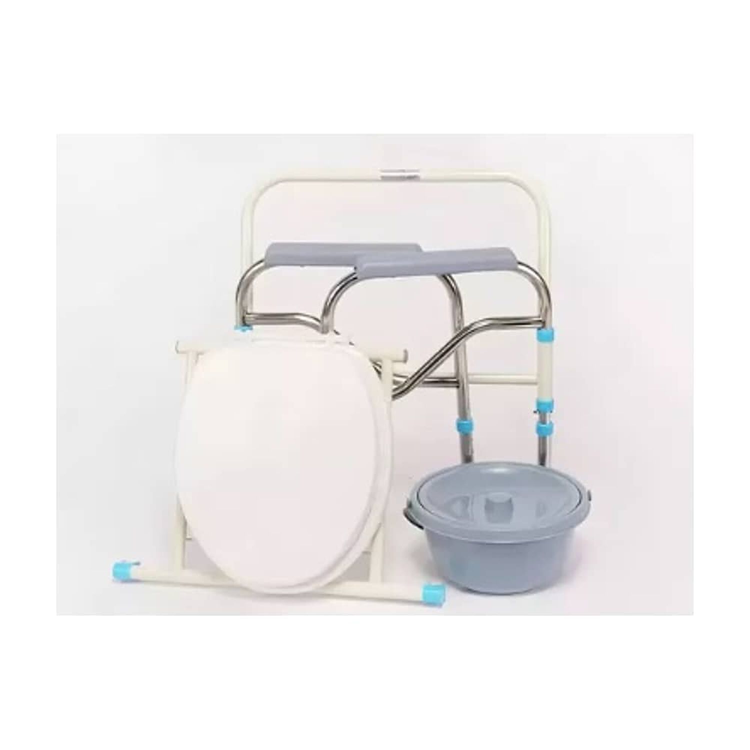 Ba&ntilde;o Inodoro W.c Port&aacute;til Plegable Silla Ducha Color Blanco image number 3.0