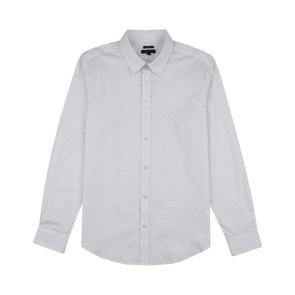 Camisa Fantasía Slim Fit Manga Larga Hombre Az Black image number 0.0