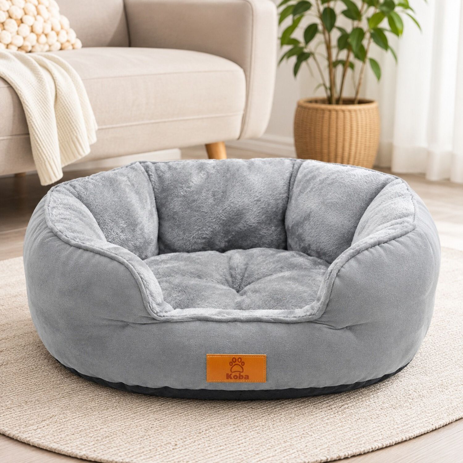 Cama Nido Para Perro Gato Acolchada Reversible 60x53 Cm image number 0.0