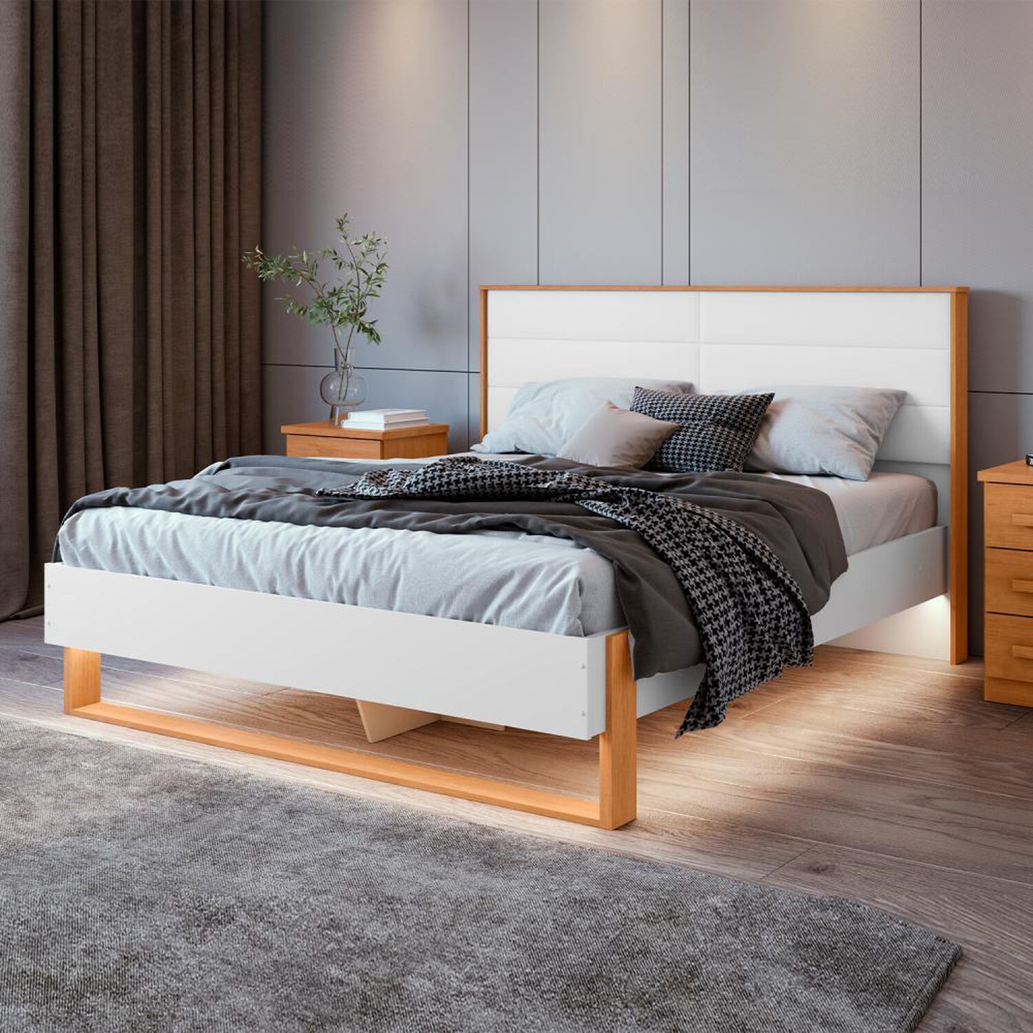 Cama Di Poretti Design Freetown / 2 Plazas / Base Normal image number 4.0