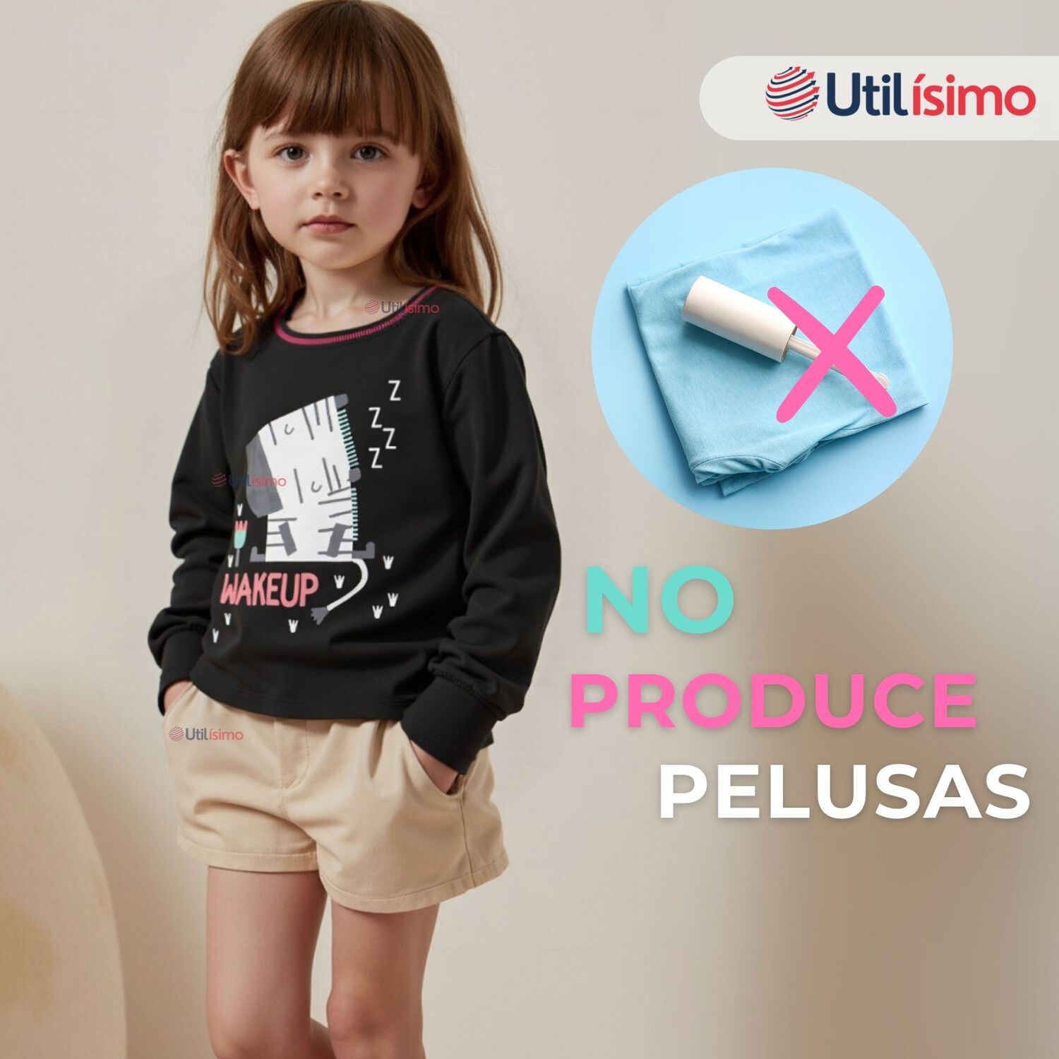 Polera Manga Larga Ni&ntilde;a 100% Algod&oacute;n Unicornios Negro Camiseta image number 9.0