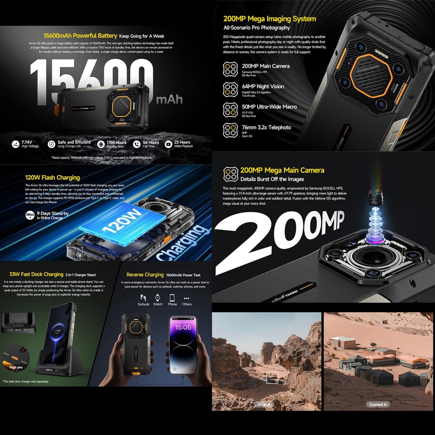 Ulefone Armor 26 Ultra - Smartphone Rugerizado Con Walkie-talkie Y C&aacute;mara De 200mp image number 6.0