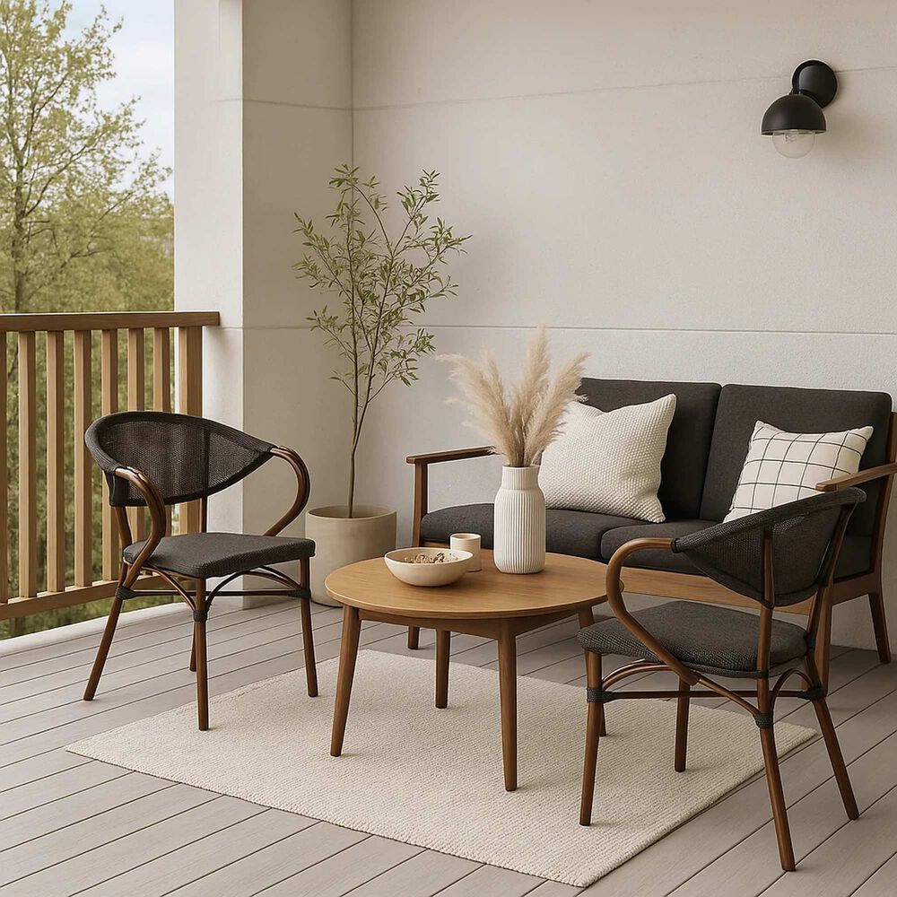 Silla Bistro Parisina Textileno Con Reposabrazos - Caf&eacute; Oscuro image number 9.0