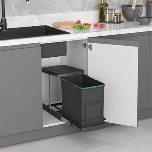 Basurero 24 Lts Para Puerta 40 Cm Starax Antracita