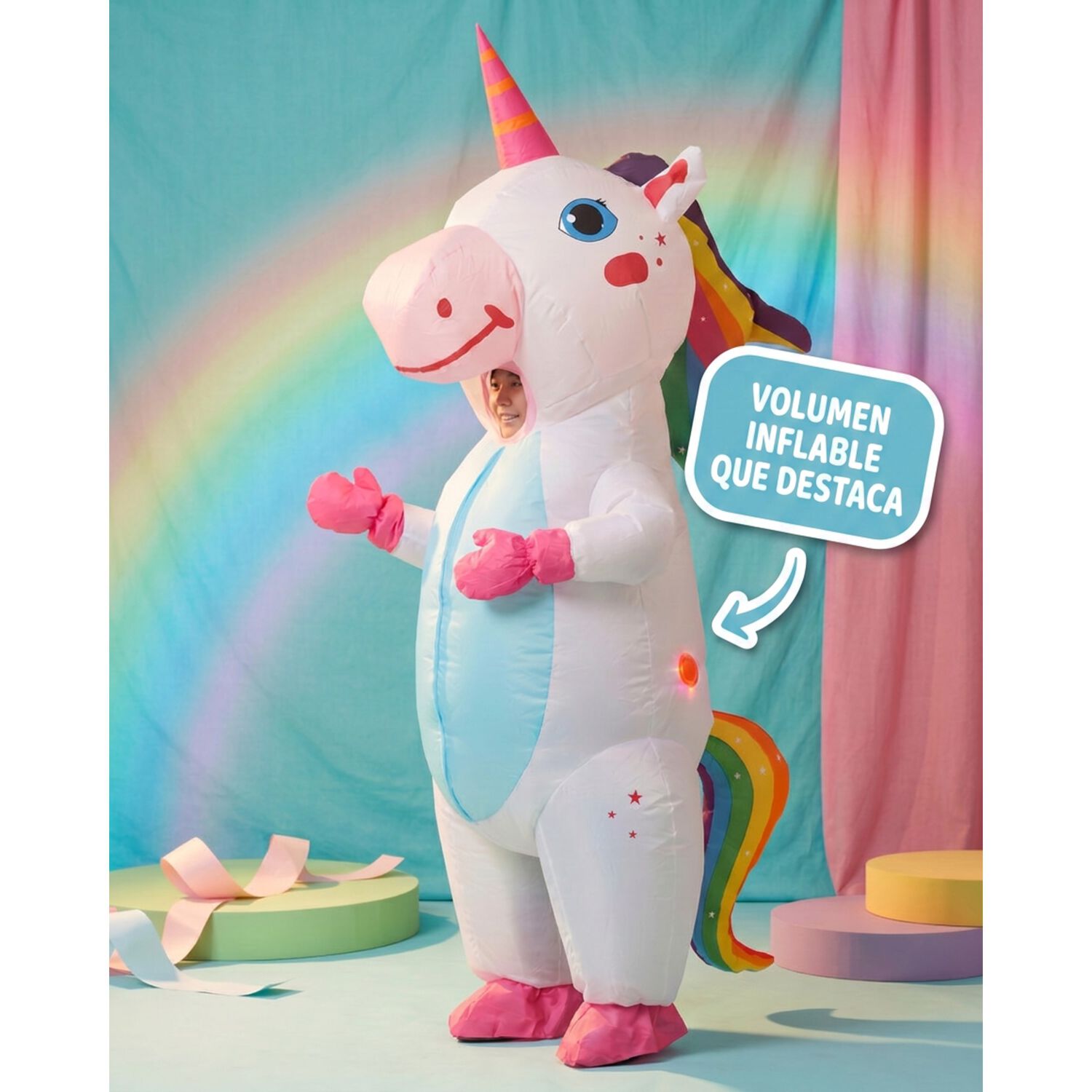 Disfraz Inflable Unicornio Adulto image number 5.0