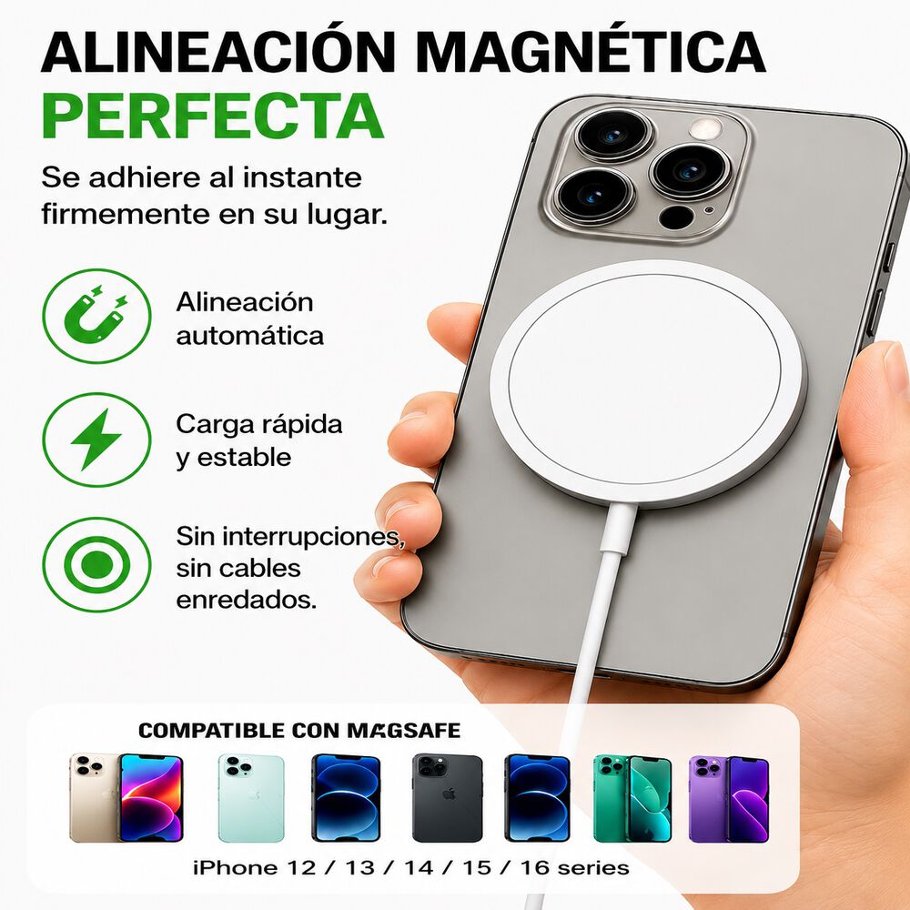 Kit Cargador Magsafe Enchufe 20w Iphone image number 3.0