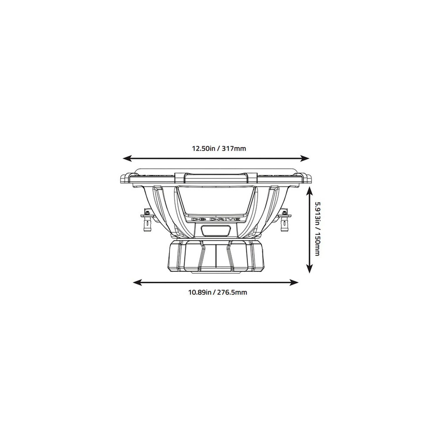 Subwoofer Db Drive Spw12d4 12 Pulg 1250w M&aacute;x 600w Rms 4 Ohms Color Negro image number 4.0