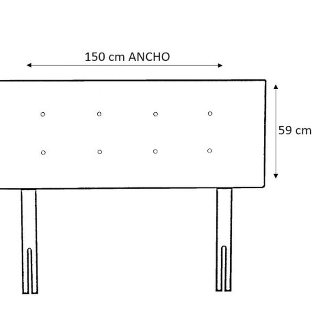 Cama Europea 2 Plazas 190 Respaldo Berna Bajo image number 1.0