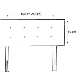 Cama Europea 2 Plazas 190 Respaldo Berna Bajo