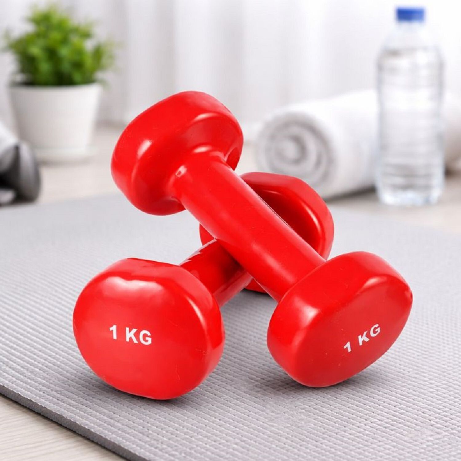 Mancuernas De Vinilo 1 Kg Par 2 Unidades Fitness image number 3.0