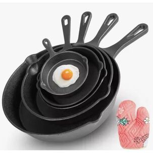 Sartenes De Hierro Fundido Juego De Sartenes 5 Piezas