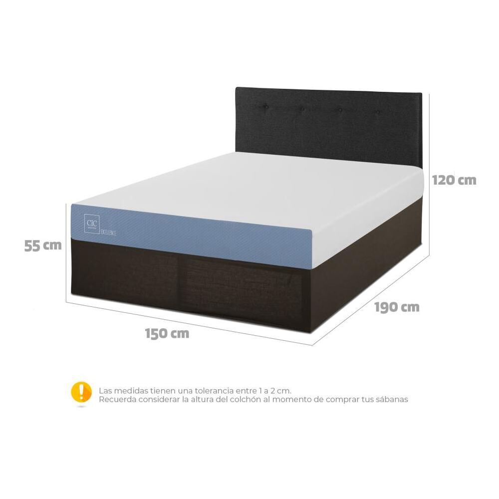 Cama Metálica Cic Iron Smart Excellence / 2 Plazas / Base Normal image number 6.0