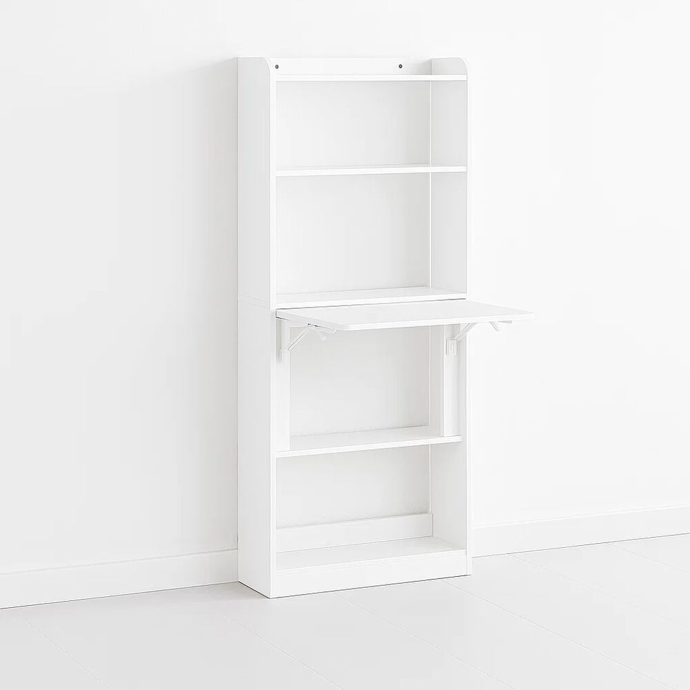 Estantería Con Escritorio Plegable Compacto - Blanco image number 0.0